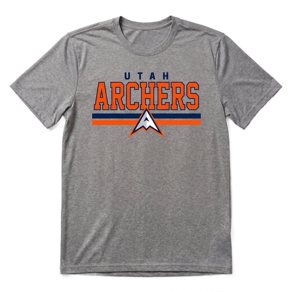 Premier Lacrosse League Merch 2026 Utah Archers Sixes League Stripe T-Shirt Utah Archers Merch