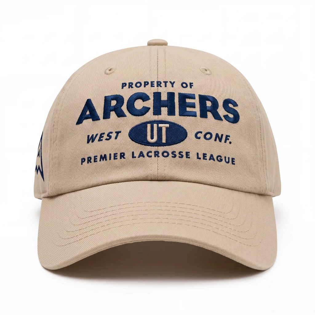 Premier Lacrosse League Merch 2026 Utah Archers Slouch Shop Hat Embroidered Utah Archers Merch