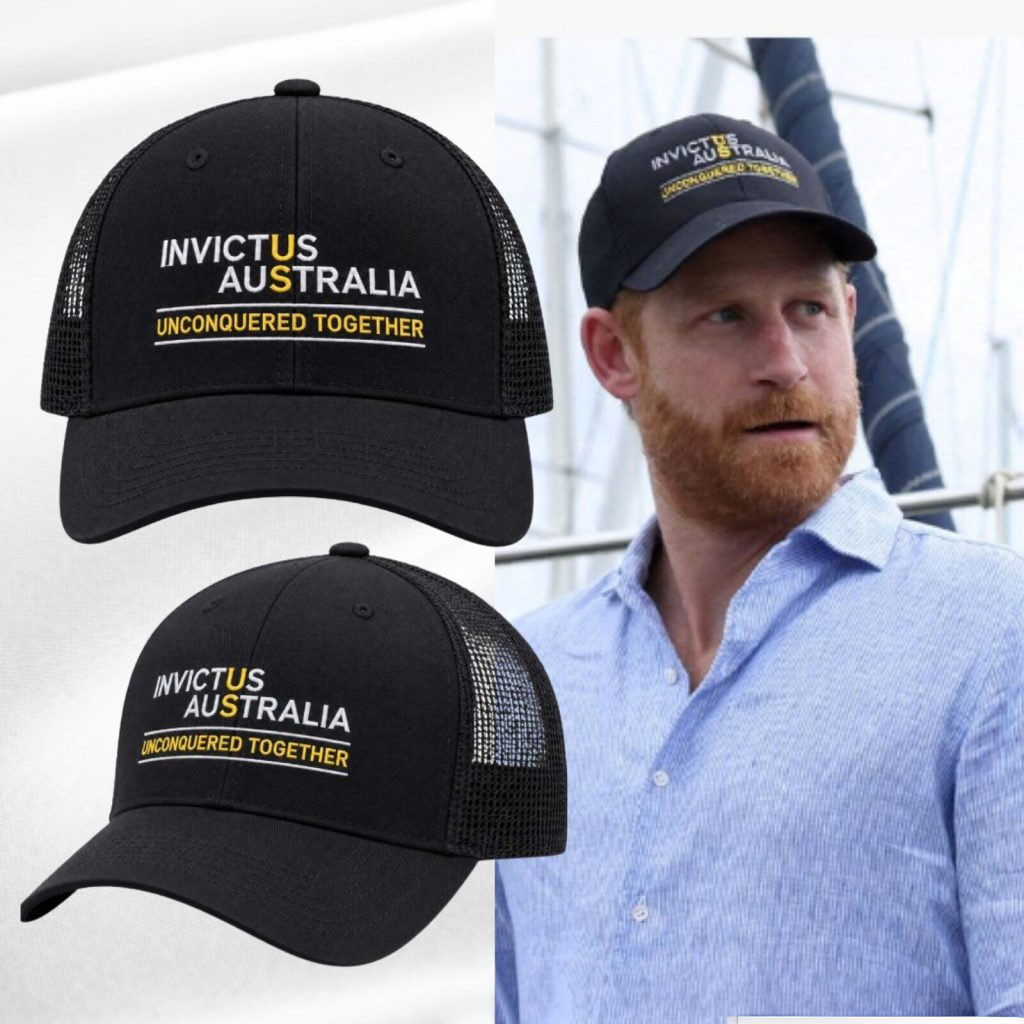 Prince Harry Invictus Australia Unconquered Together Trucker Hat Prince Harry Merch Dad Gifts