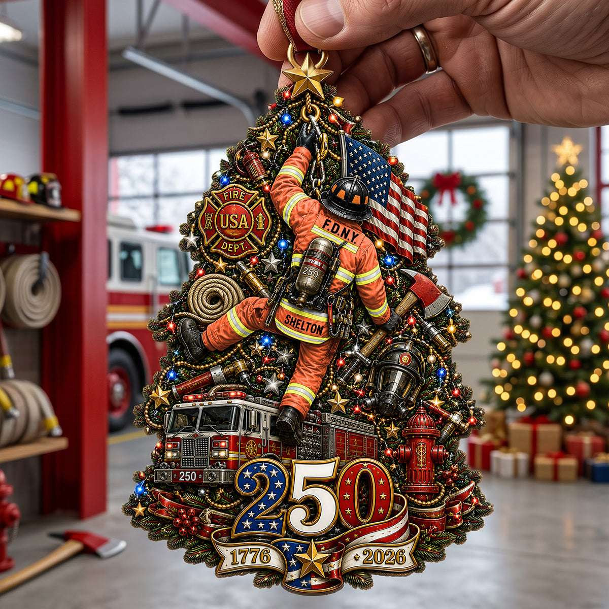 Proud Firefighter Christmas Ornament Xmas Tree Decor Best Gift For Fireman Proud Firefighter Christmas Ornament Xmas Tree Decor Best Gift For Fireman
