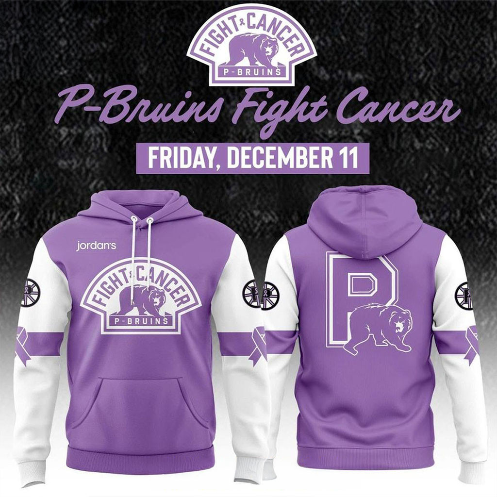 Providence Bruins X Fight Cancer 2026 New Hoodie Providence Bruins Merch Hockey Fan Gifts