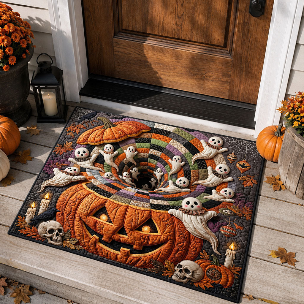 Pumpkin Cemetery Nights Doormat Scary Halloween Doormat Autumn Porch Decor