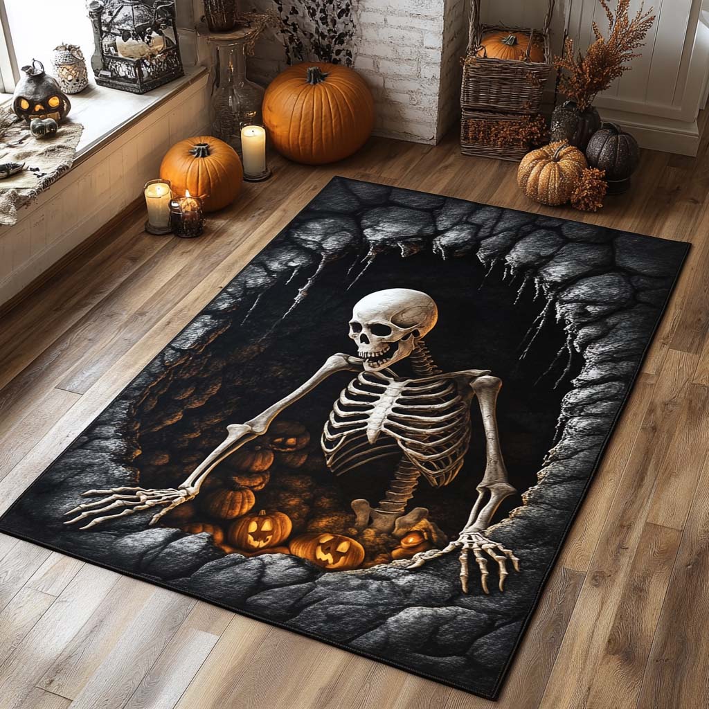 Pumpkin Crypt Area Rug Fall Pumpkins Decor Gift Ideas Halloween