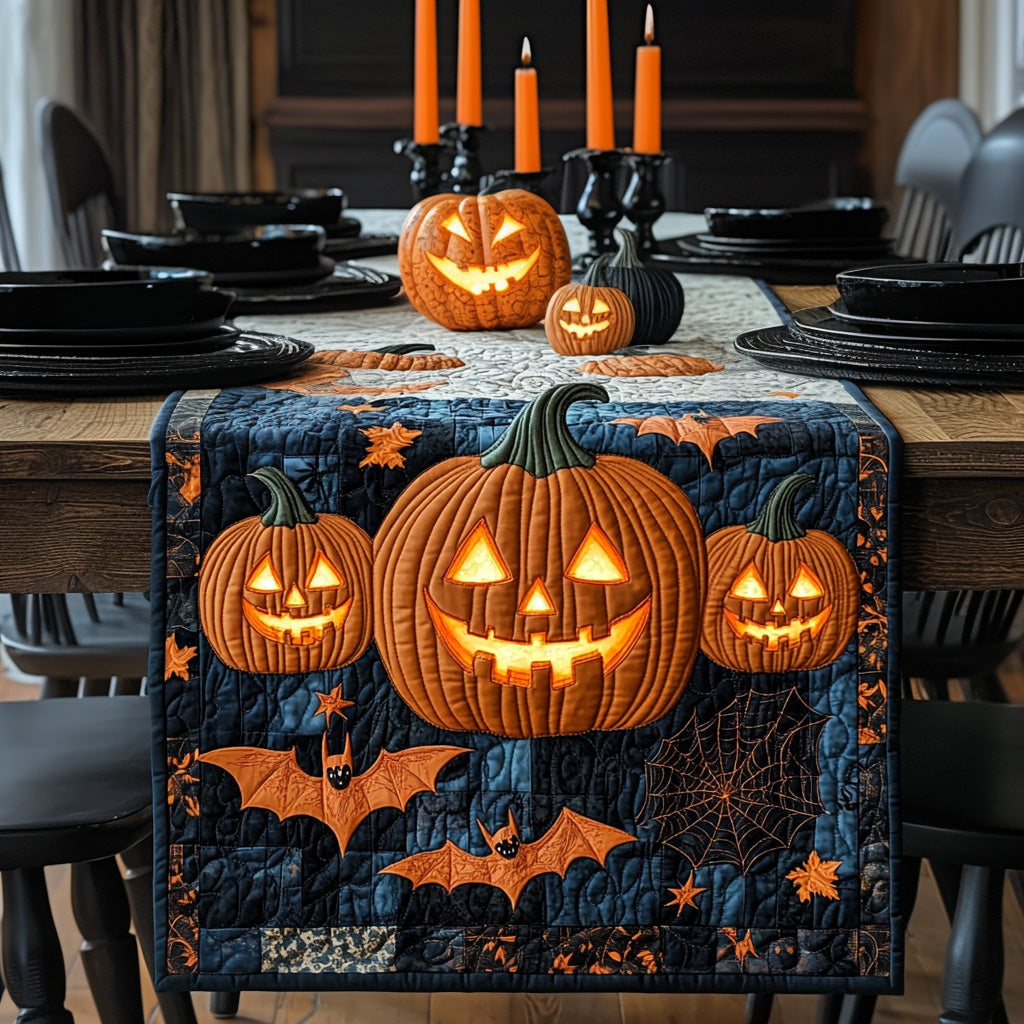Pumpkin Mischief Quilted Table Runner Unique Table Runner Ideas Halloween Presents Pumpkin Mischief Quilted Table Runner Unique Table Runner Ideas Halloween Presents
