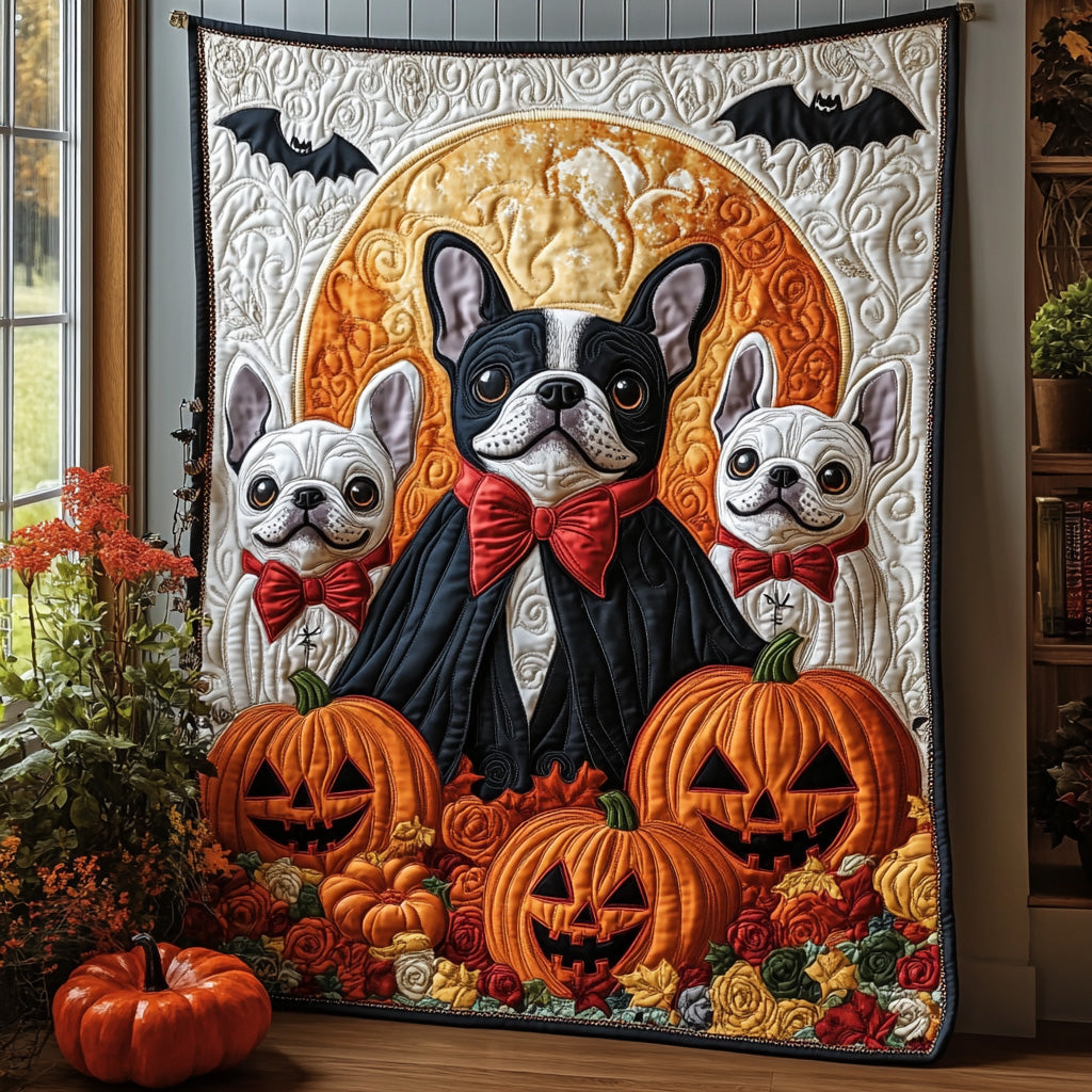 Pumpkin Pup Quilted Blanket Best Comfy Blanket Halloween Presents