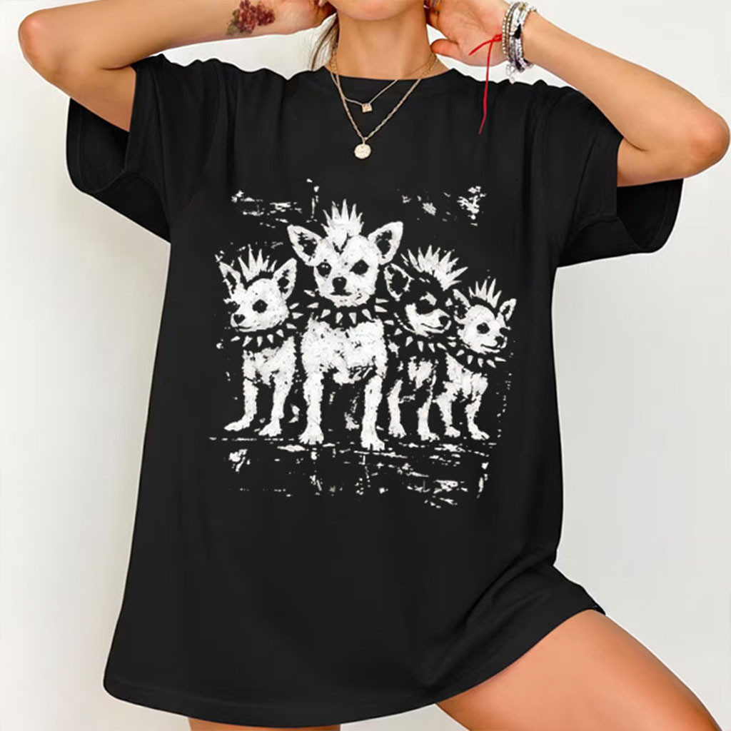 Punk Chihuahua Shirt Dog Lover Funny T-Shirt Birthday Gift For Friends
