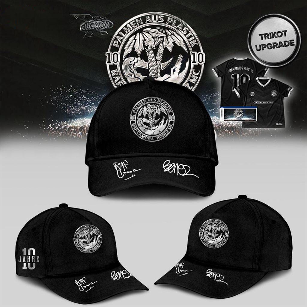 RAF Camora And Bonez MC 10 Jahre Palmen aus Plastik Tour 2026 Signed Hat Fan Merch Black