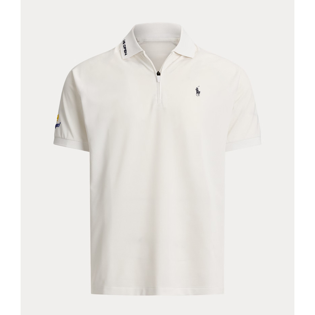 Ralph Lauren The US Open Merch 2026 US Open Performance Zip Polo Shirt White Tennis Fan Apparel