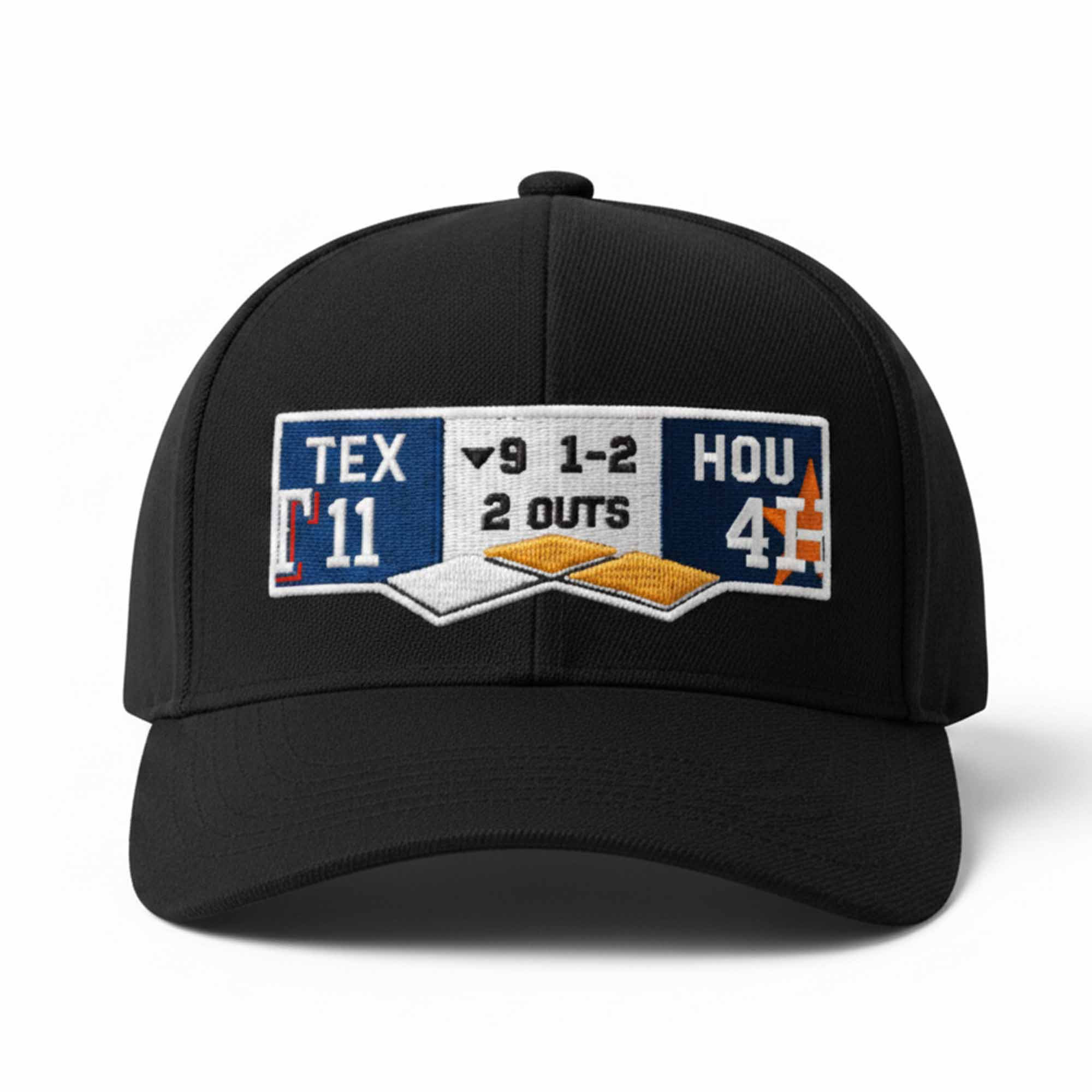 Rangers 11 Astros 4 Scoreboard Hat Rangers 11 Astros 4 Scoreboard Hat