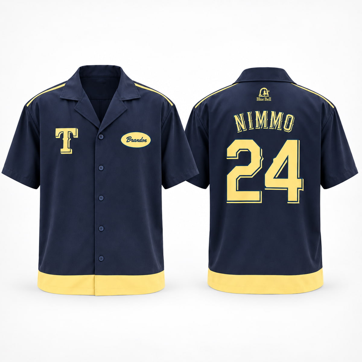 Rangers Blue Bell Brandon Nimmo Hawaiian Shirt 2026 Texas Rangers Merch Present For Husband