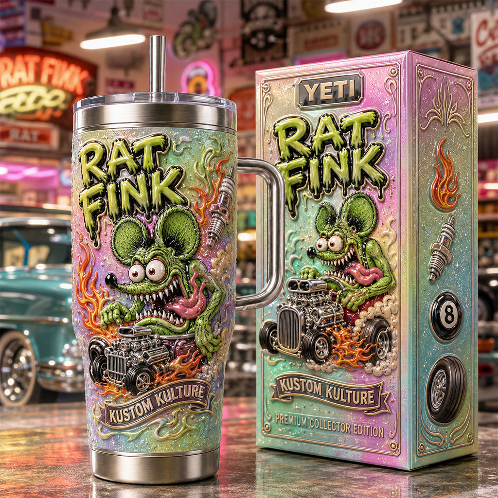 Rat Fink Kustom Kulture Tumbler Rat Fink Merch Best Gifts For Boyfriend