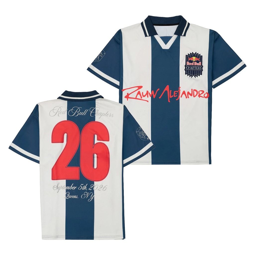 Rauw Alejandro X Red Bull Merch 2026 Red Bull Chapters Soccer Jersey Rauw Alejandro Tour Merch