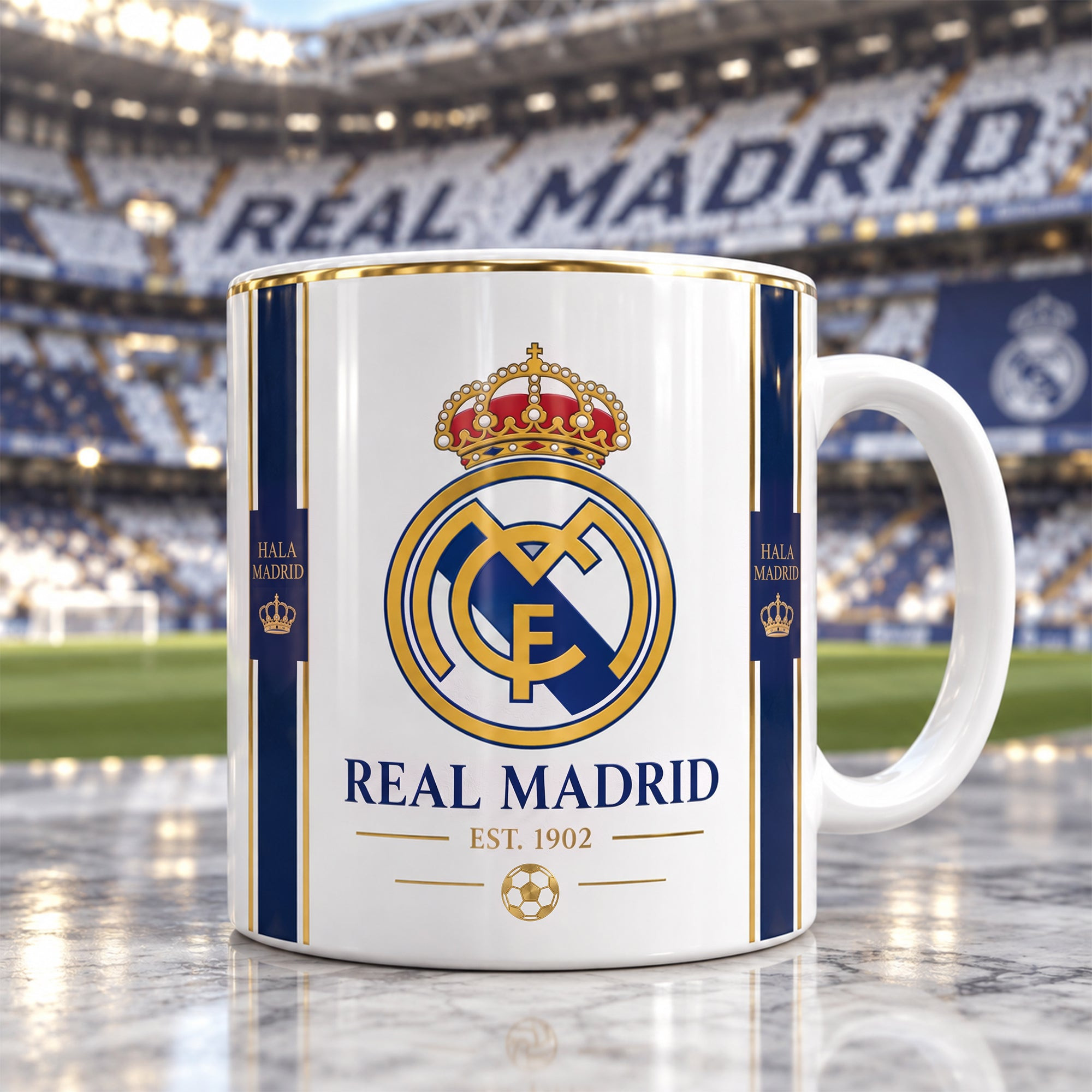 Real Madrid 1902 Mug Game Day Football Cup Best Gifts For Football Fans Real Madrid 1902 Mug Game Day Football Cup Best Gifts For Football Fans