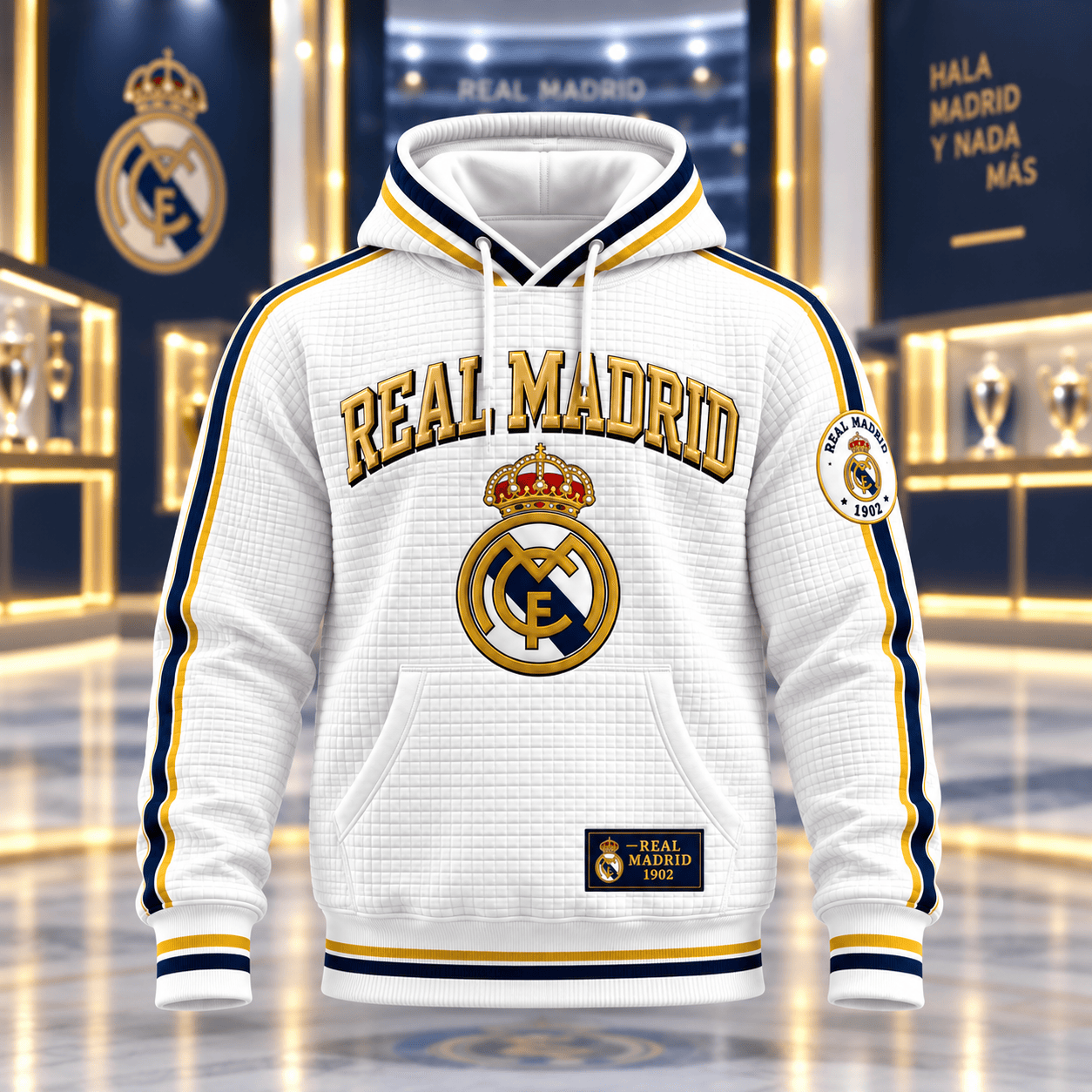 Real Madrid Est 1902 New Style Hoodie Real Madrid Merch Best Football Gift Ideas