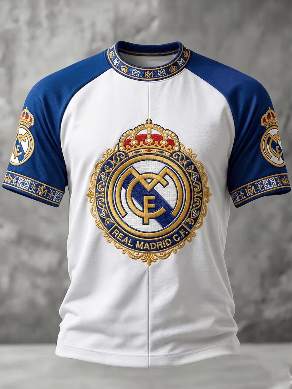Real Madrid Merch Royal Crest Soccer T-Shirt Game Day Football Shirt Gifts For Real Madrid Fans