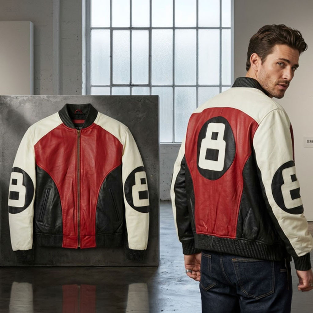 Red 8 Ball Bomber Jacket In Slap Video Meme Viral 2014 Apparel Birthday Gift For Him