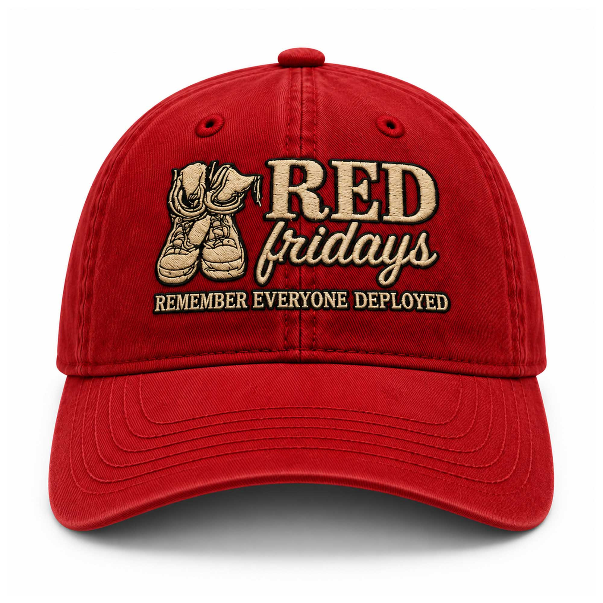 RED Friday Remember Everyone Deployed Hat Military Support Cap Veteran Gift Ideas