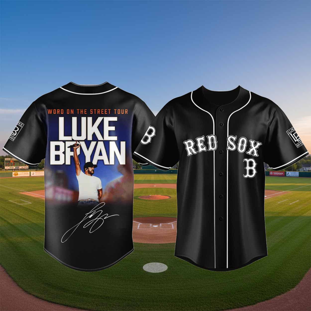 Red Sox Luke Bryan 2026 Word Tour Baseball Jersey