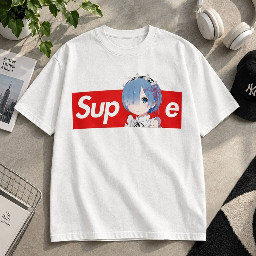 Rem Anime Supreme Box Logo Shirt Re Zero Anime Graphic Tee Gifts For Rem Fans Rem Anime Supreme Box Logo Shirt Re Zero Anime Graphic Tee Gifts For Rem Fans