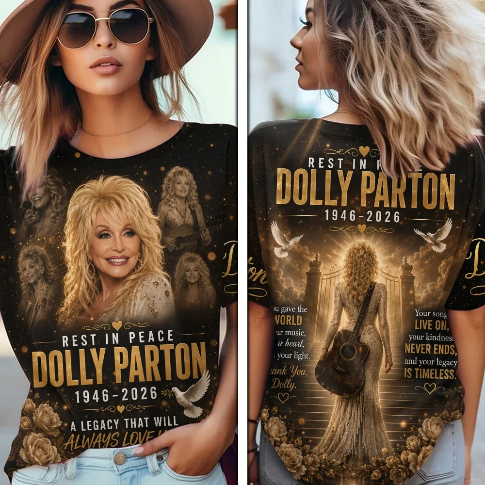 Rest In Peace Dolly Parton 1946 2026 T-Shirt A Legacy That Will Always Love You Tee Memorial