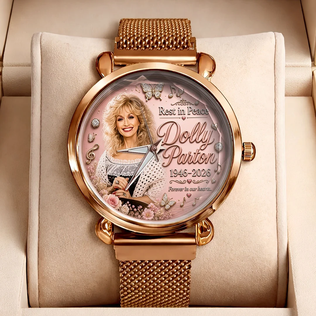 Rest In Peace Dolly Parton Mesh Strap Quartz Watch Forever In Our Hearts Dolly Parton Merch