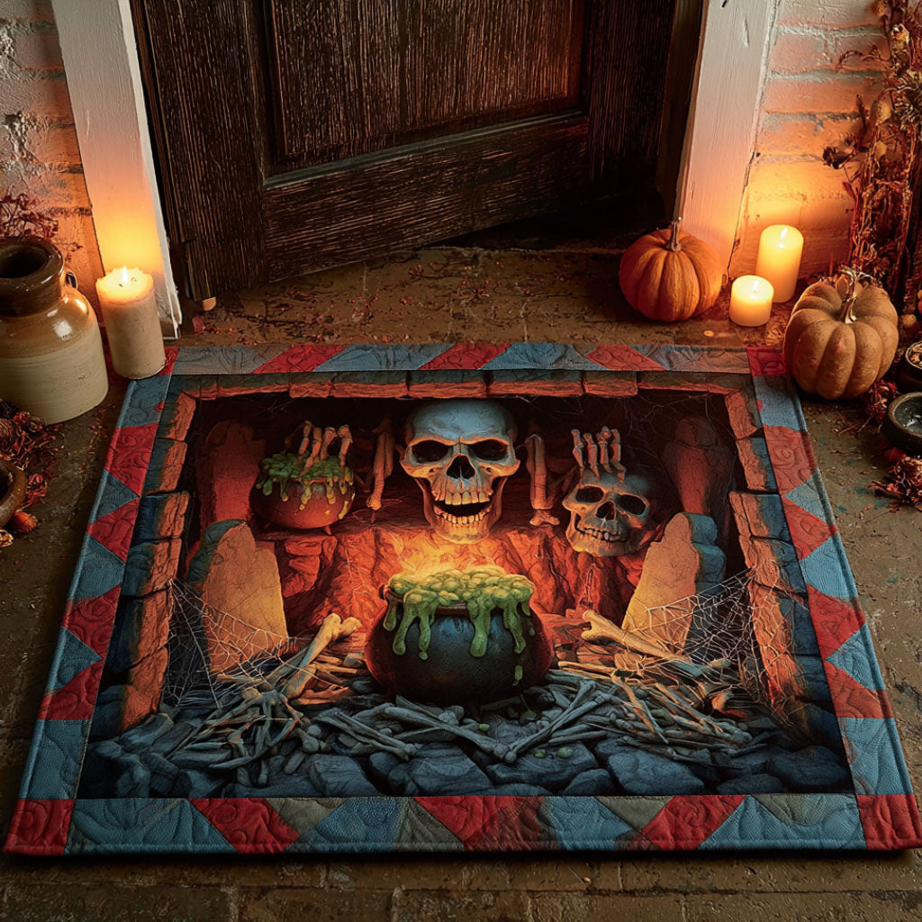Restless Spirits Crossing Doormat Skeleton Scream Door Mat Halloween Themed Gifts
