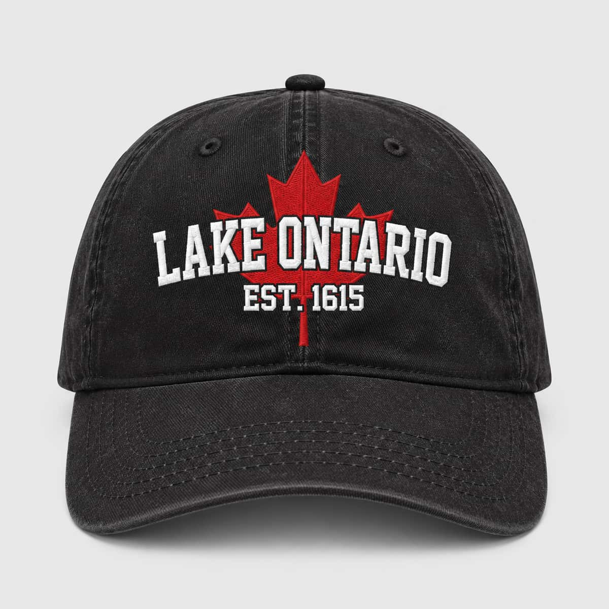 Retro Lake Ontario Est 1615 Canadian Lake Print Baseball Cap
