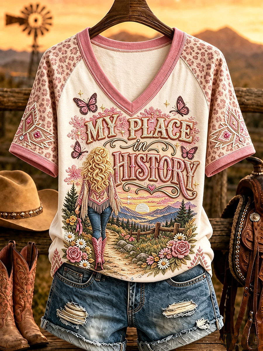RIP Dolly Parton Merch My Peace In History V-Neck Shirt Country Music Legend Tribute Clothing
