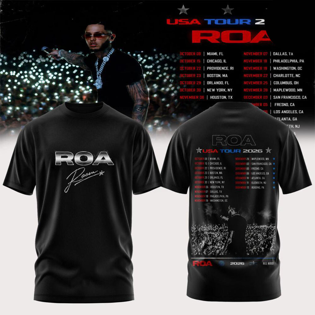 ROA USA Tour 2026 Urban Latin Era Tour Dates T-Shirt Roa Merch Gift For Music Fans