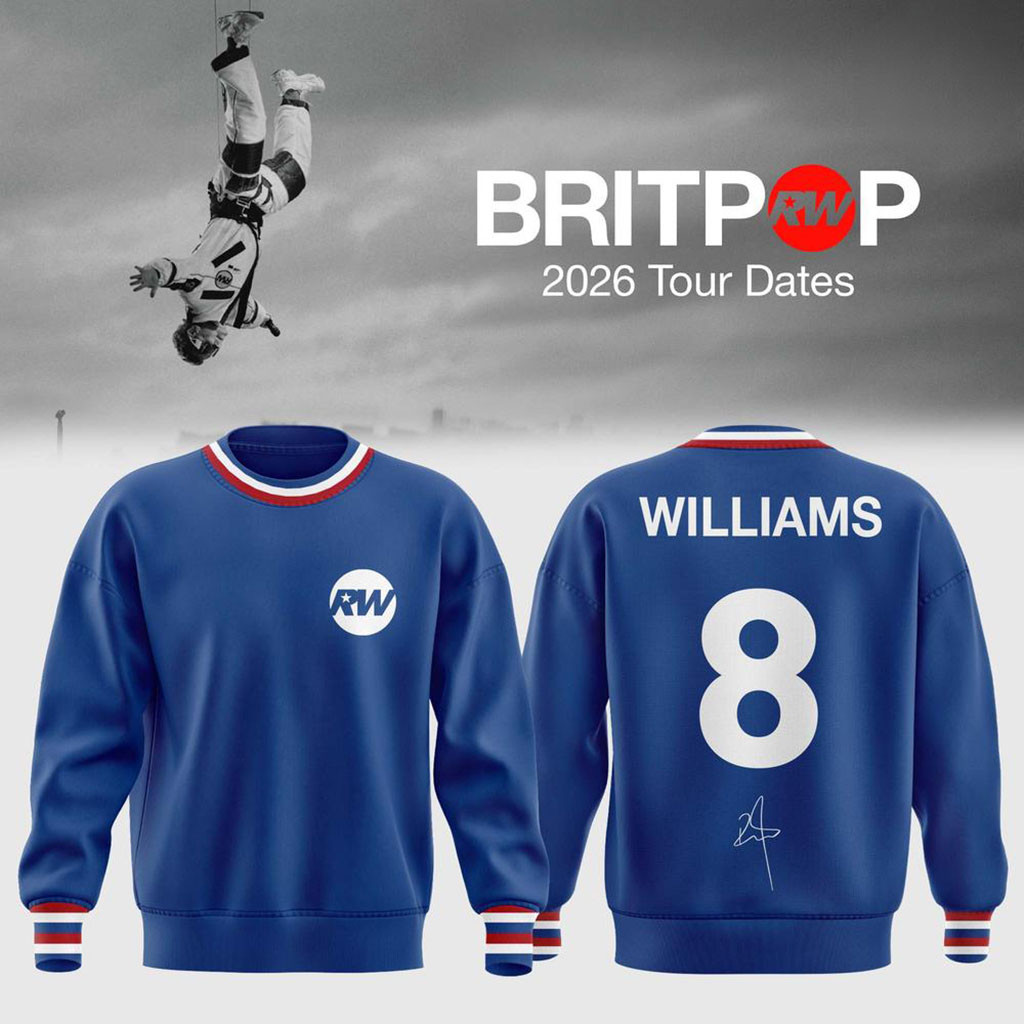 Robbie Williams #8 Britpop World Tour 2026 Sweatshirt Robbie Williams Merch Gifts For Husband Robbie Williams #8 Britpop World Tour 2026 Sweatshirt Robbie Williams Merch Gifts For Husband