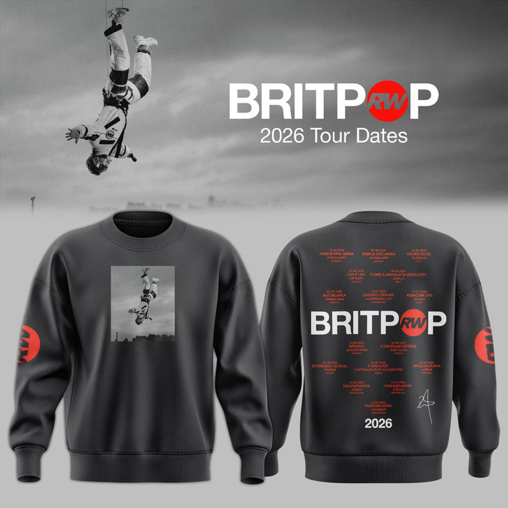 Robbie Williams Britpop World Tour 2026 Sweatshirt Robbie Williams Merch Gifts For Brother