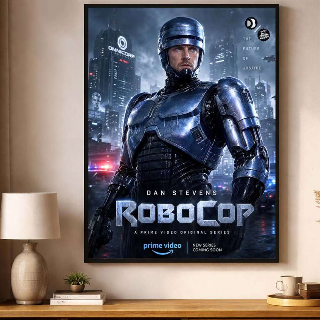 RoboCop New Series Starring Dan Stevens Justice Is Rebuilt 2026 On Prime Poster RoboCop Merch