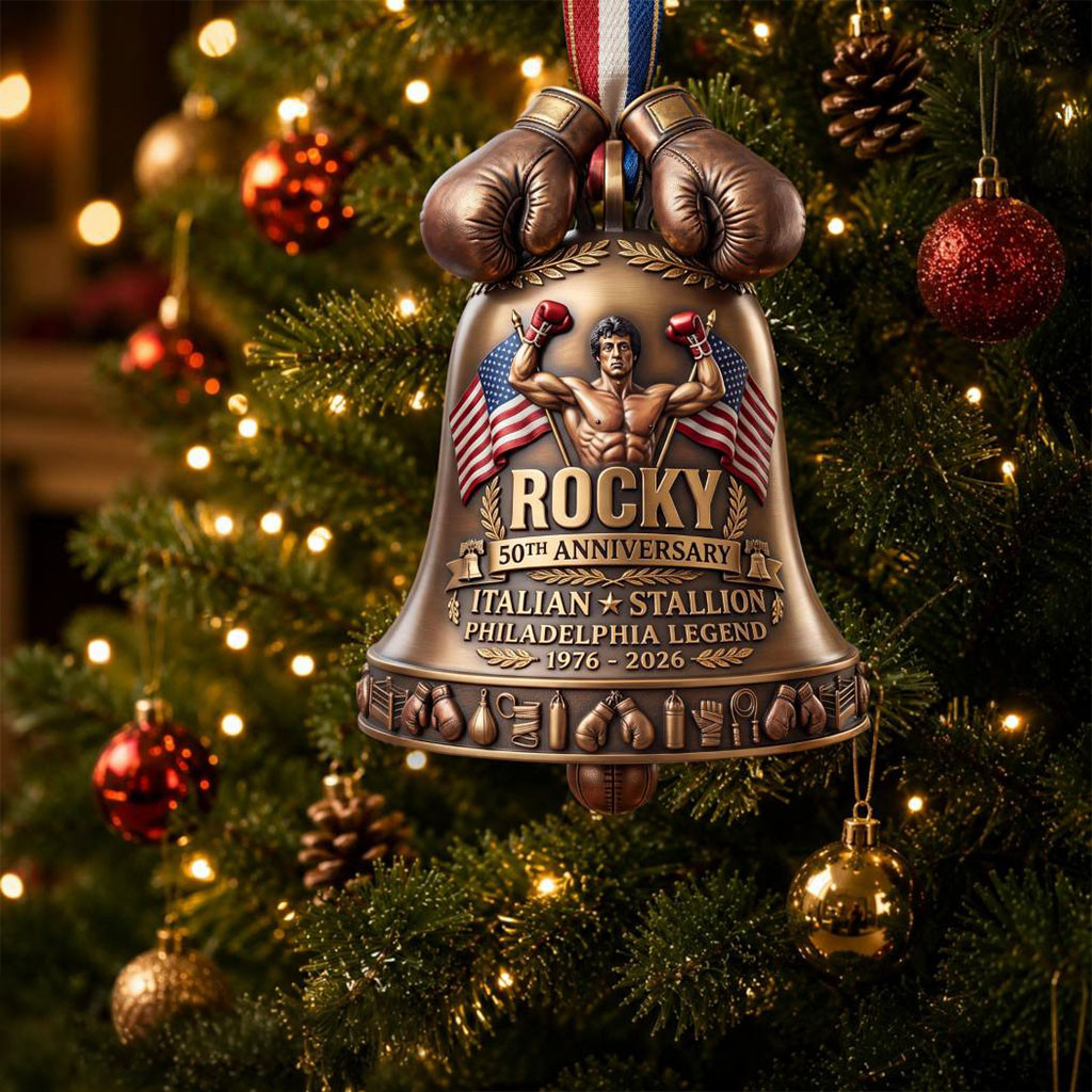 Rocky 50th Anniversary Italian Stallion Philadelphia Legend Jubilee Christmas Ornament Decor