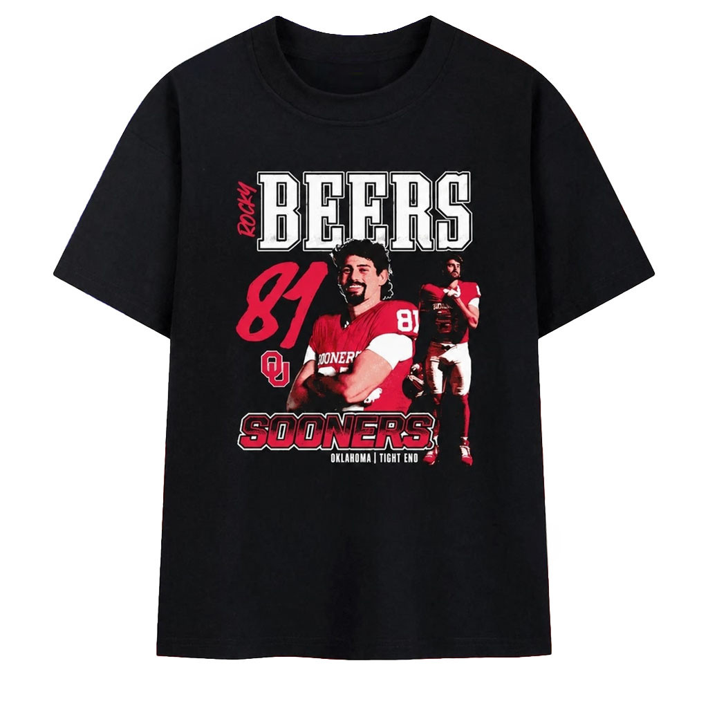 Rocky Beers #81 Oklahoma Sooners Tight End T-Shirt Sooners Merch Gift For Football Lovers
