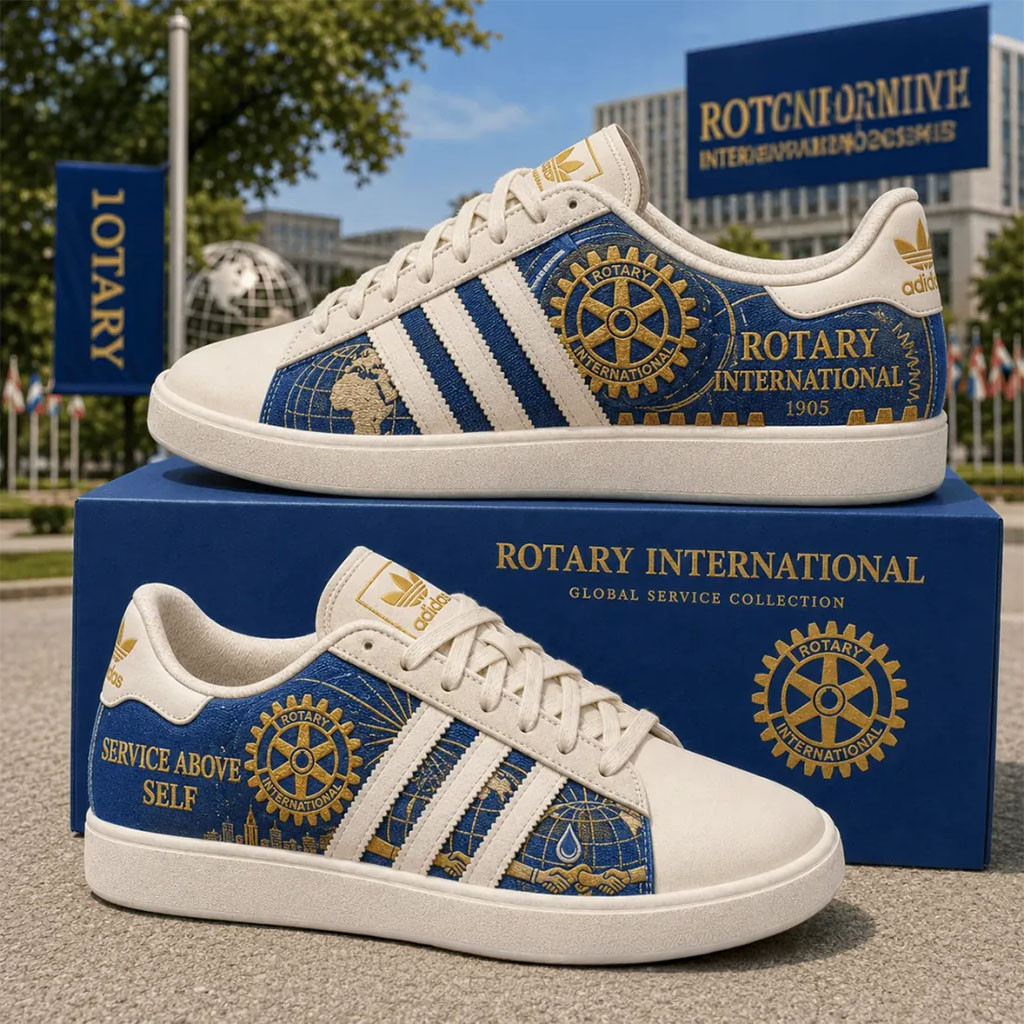Rotary International Service Above Self Blue Gold Shoes Rotary Club Merch Gifts for Rotarians Rotary International Service Above Self Blue Gold Shoes Rotary Club Merch Gifts for Rotarians