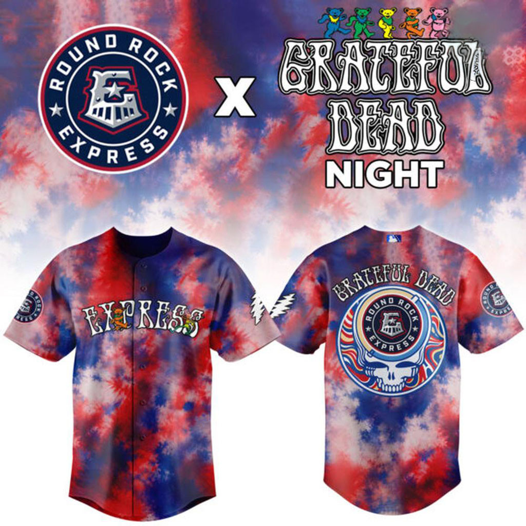 Round Rock Express X Grateful Dead Night Baseball Jersey Round Rock Express Merch Fan Gifts