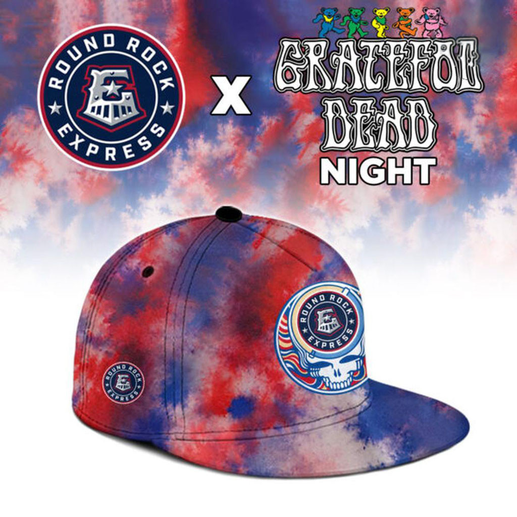 Round Rock Express X Grateful Dead Night Snapback Hat Round Rock Express Merch Fan Gifts