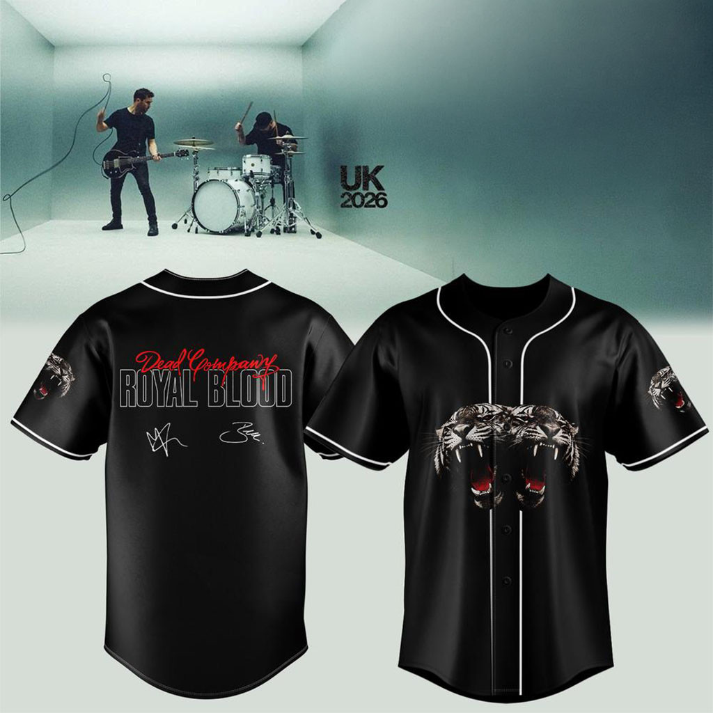 Royal Blood Merch UK Tour 2026 Unpeople Special Guest Signature Baseball Jersey Black Fan Gift