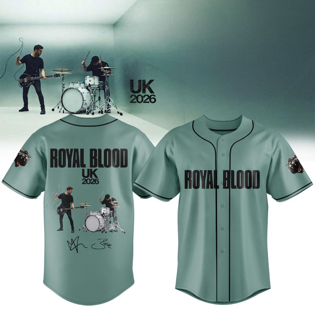 Royal Blood UK Tour 2026 Unpeople Special Guest Signature Baseball Jersey Royal Blood Merch Royal Blood UK Tour 2026 Unpeople Special Guest Signature Baseball Jersey Royal Blood Merch
