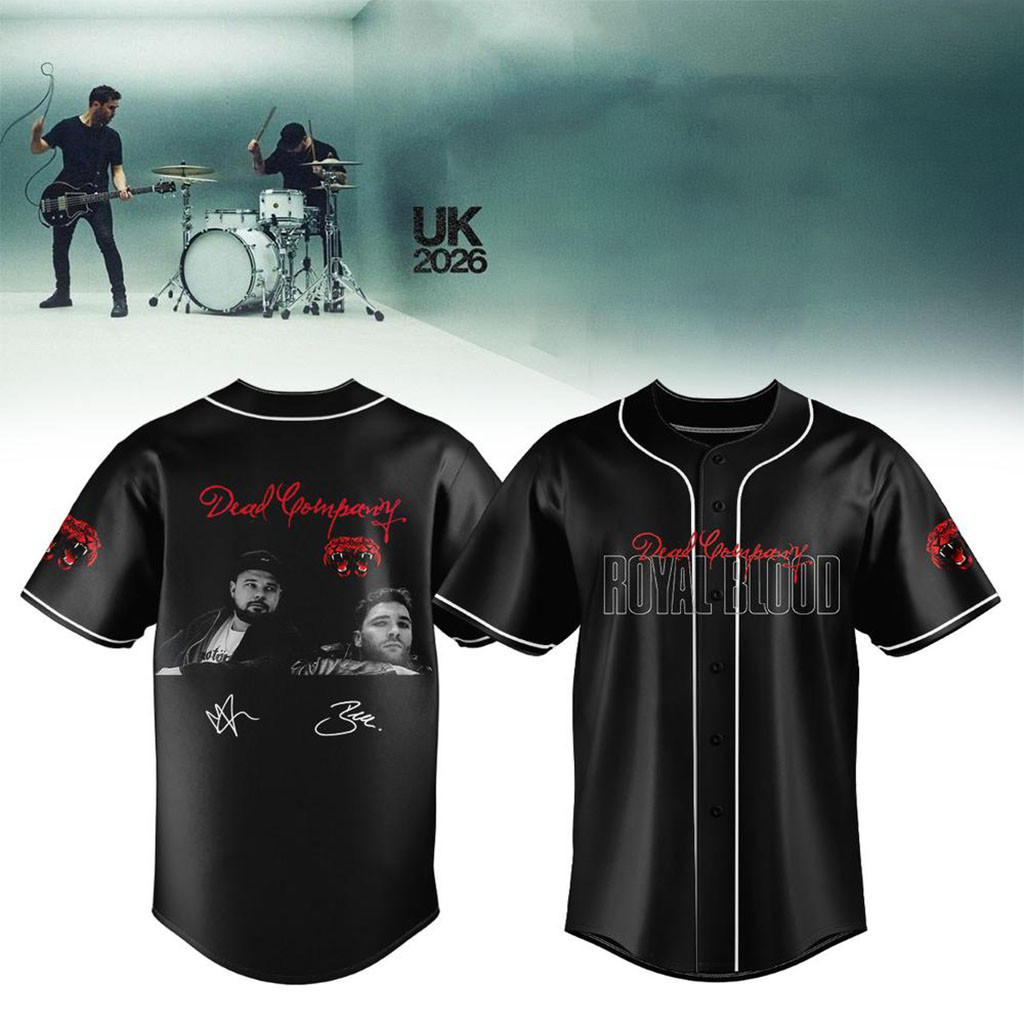 Royal Blood UK Tour 2026 Unpeople Special Guest Signature Baseball Jersey Royal Blood Merchandise