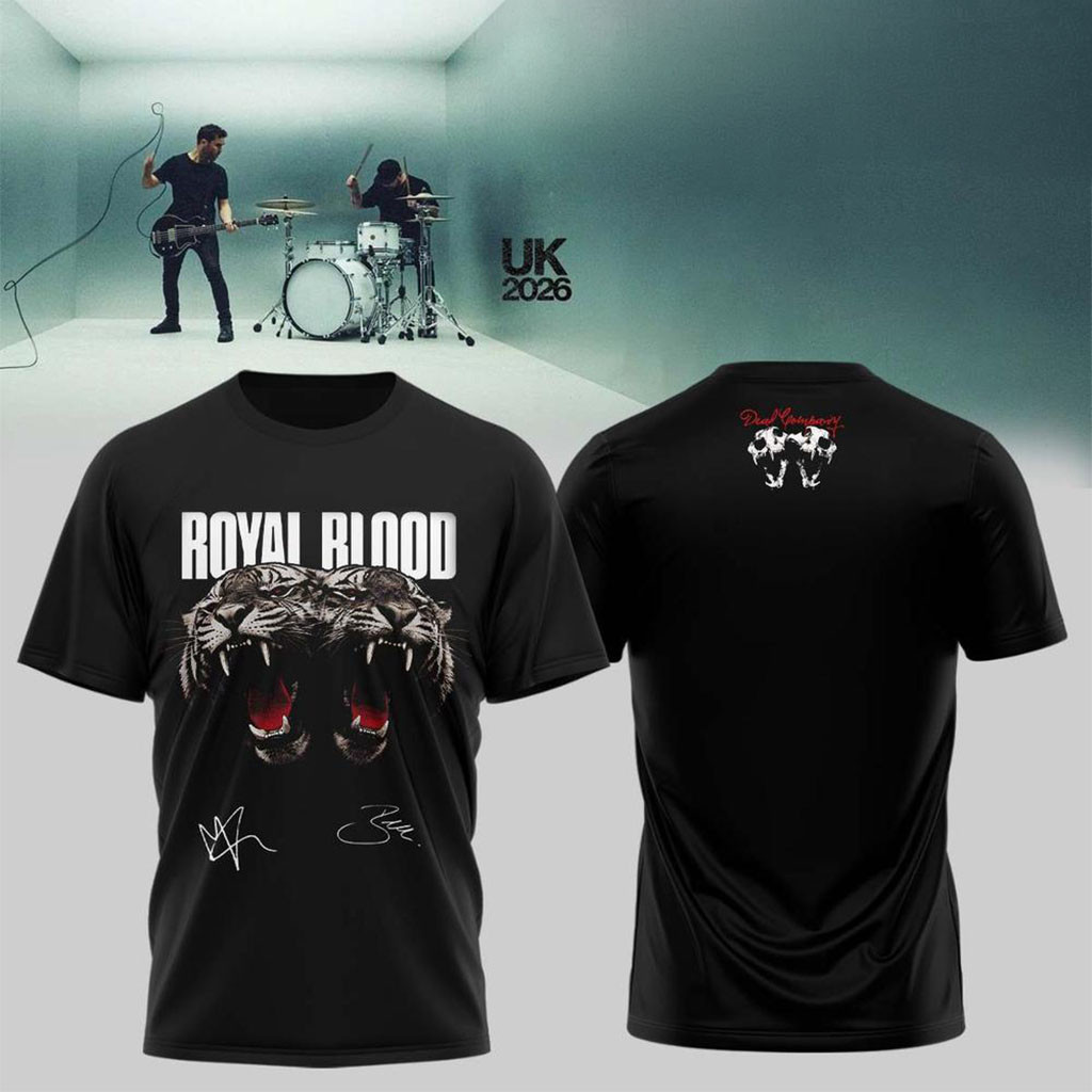 Royal Blood UK Tour 2026 Unpeople Special Guest Signature T-Shirt Black Royal Blood Merch Royal Blood UK Tour 2026 Unpeople Special Guest Signature T-Shirt Black Royal Blood Merch