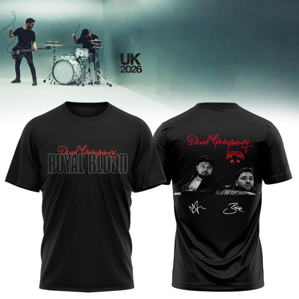 Royal Blood UK Tour 2026 Unpeople Special Guest Signature T-Shirt Black Royal Blood Shirt Royal Blood UK Tour 2026 Unpeople Special Guest Signature T-Shirt Black Royal Blood Shirt