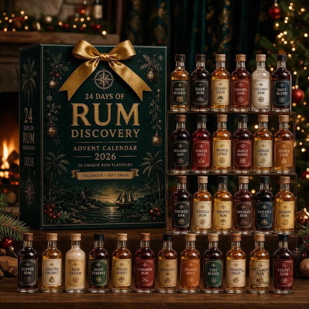 Rum Christmas 2026 Advent Calendar 24 Days Holiday Countdown Rum Lover Christmas Gift