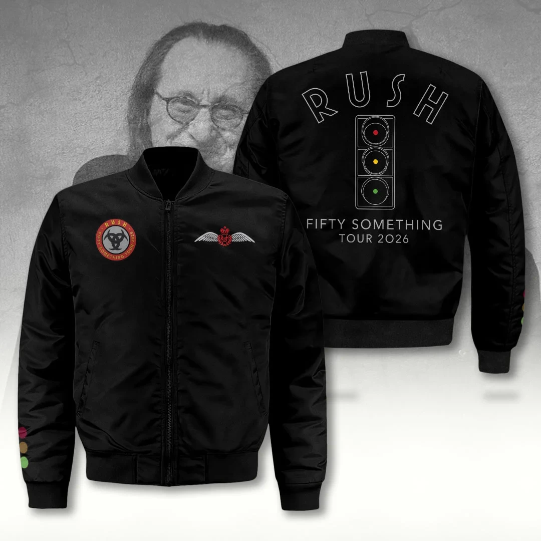 Rush 50th Anniversary Bomber Jacket RUSH Fifty Something Tour 2026 Merch Gift For Band Fans Rush 50th Anniversary Bomber Jacket RUSH Fifty Something Tour 2026 Merch Gift For Band Fans