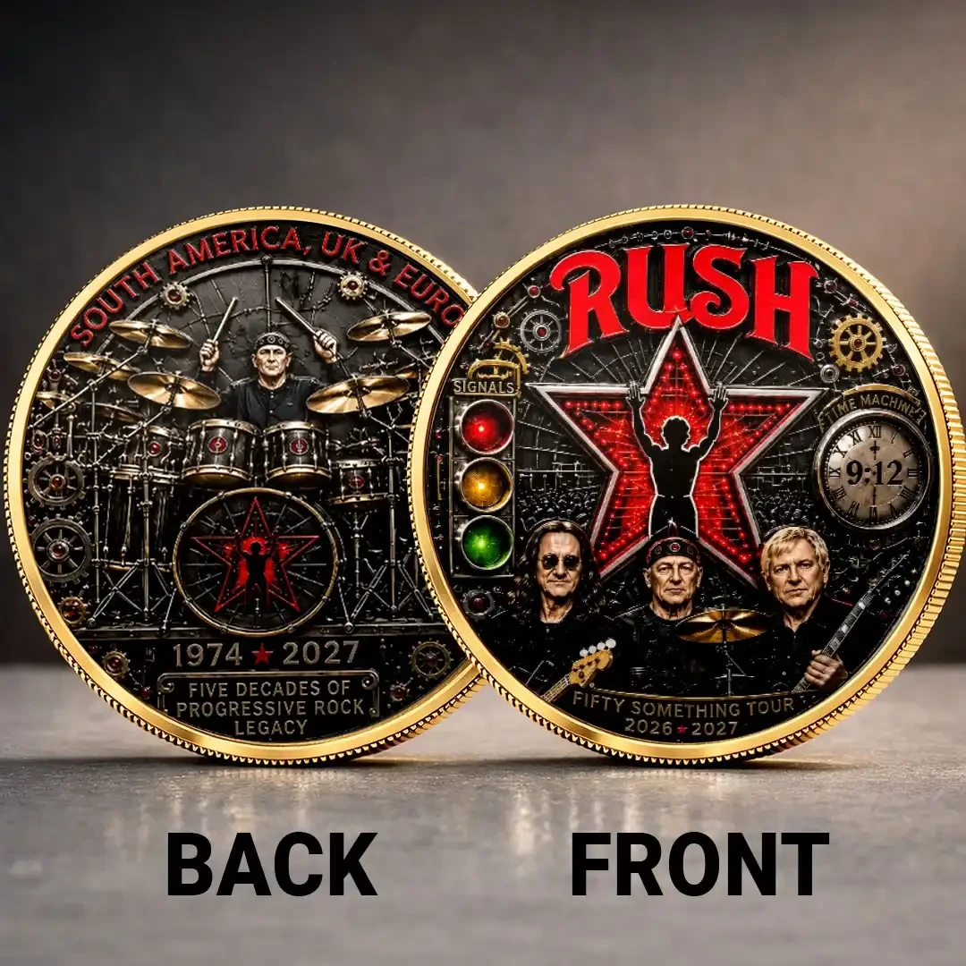RUSH Fifty Something Tour Commemorative Coin RUSH Band Merch Best Gift For Music Fans