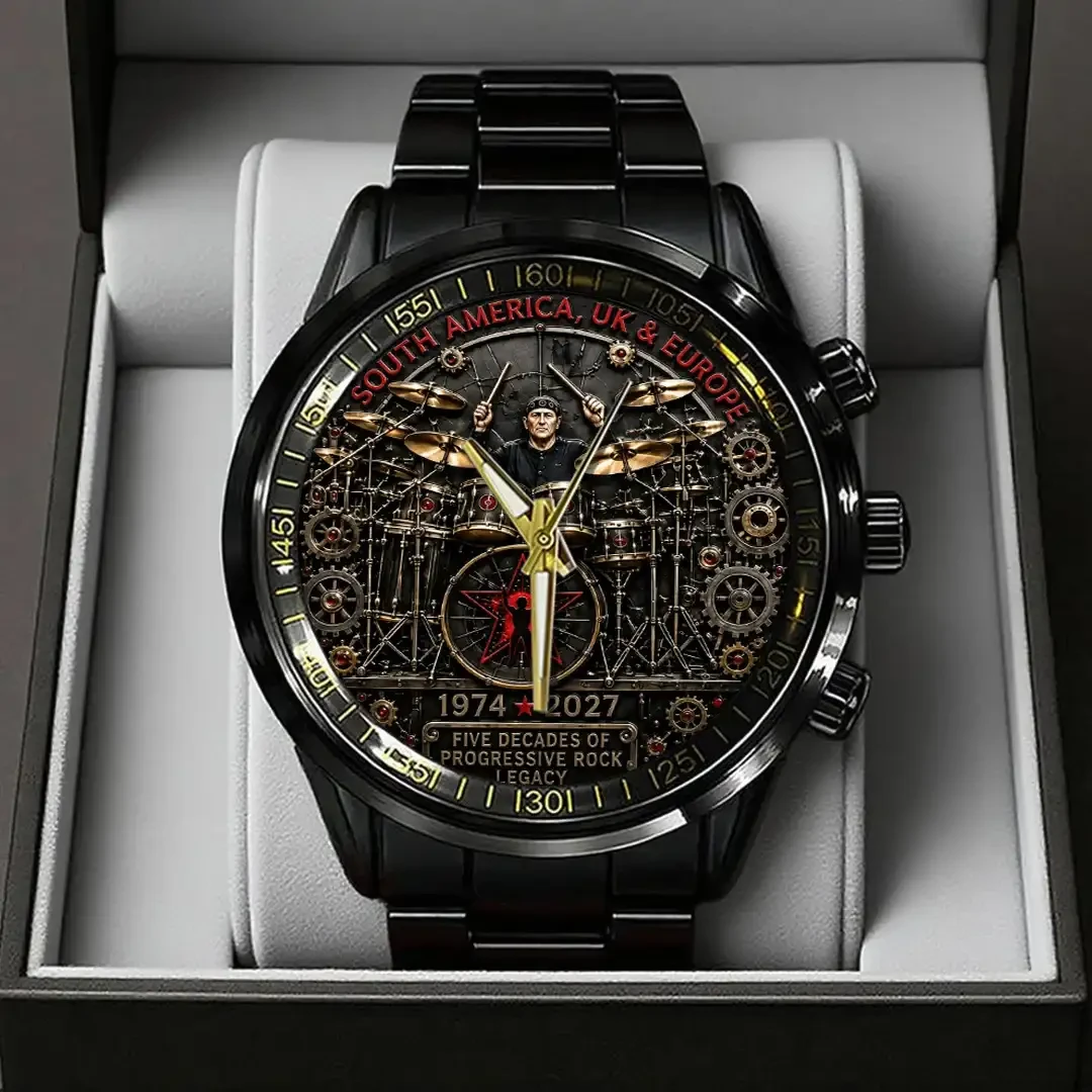 Rush Tour 2026 Black Stainless Steel Watch RUSH Band Merch Gifts For Men Music Lovers Rush Tour 2026 Black Stainless Steel Watch RUSH Band Merch Gifts For Men Music Lovers