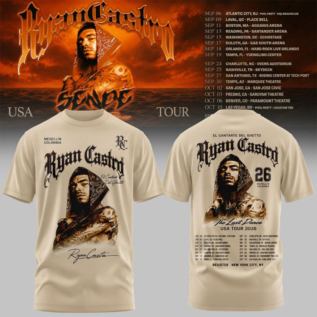 Ryan Castro Merch Sende The Last Dance USA Tour 2026 T-Shirt Gifts For Music Lovers