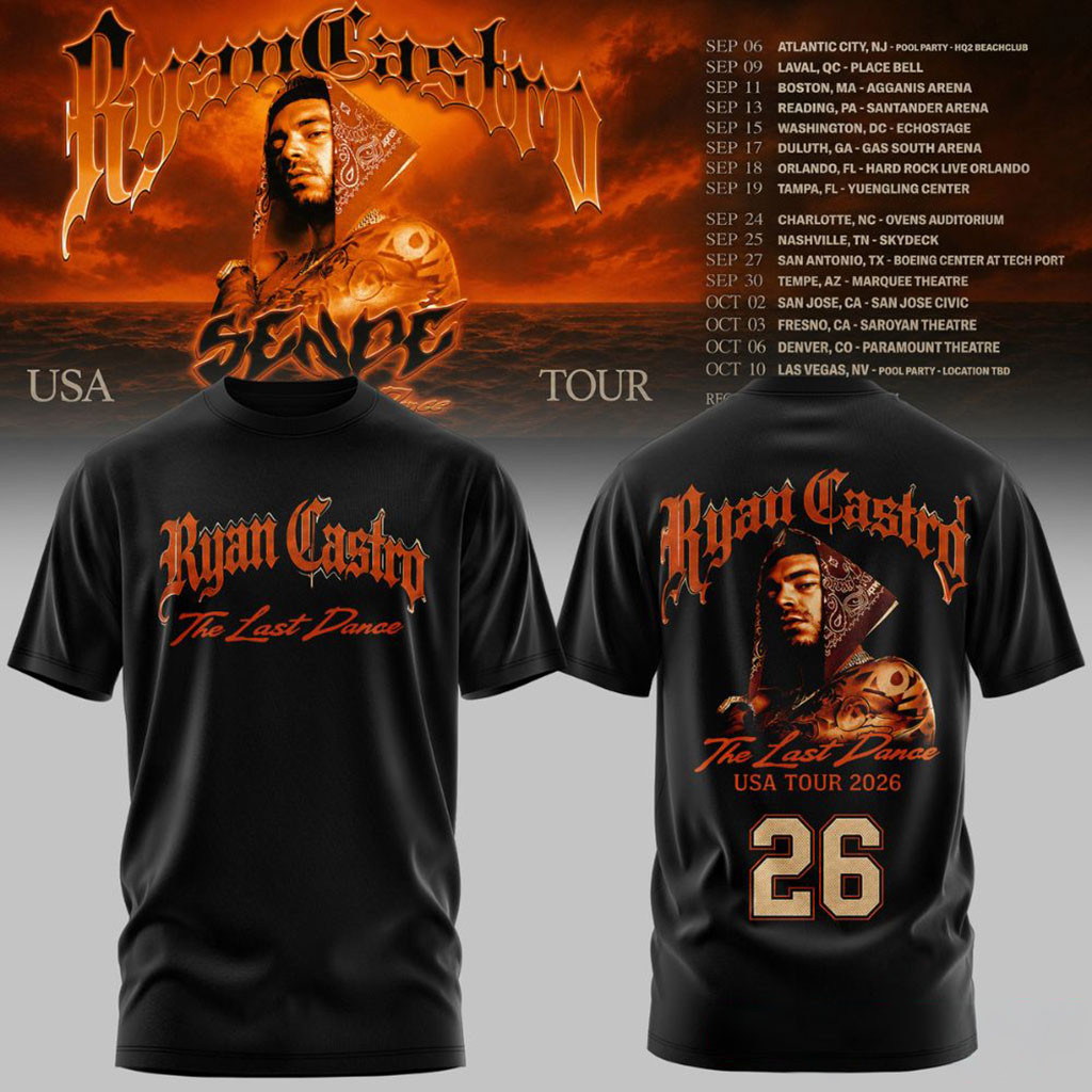 Ryan Castro Merch Sende The Last Dance USA Tour 2026 T-Shirt Gifts For Rap Lovers