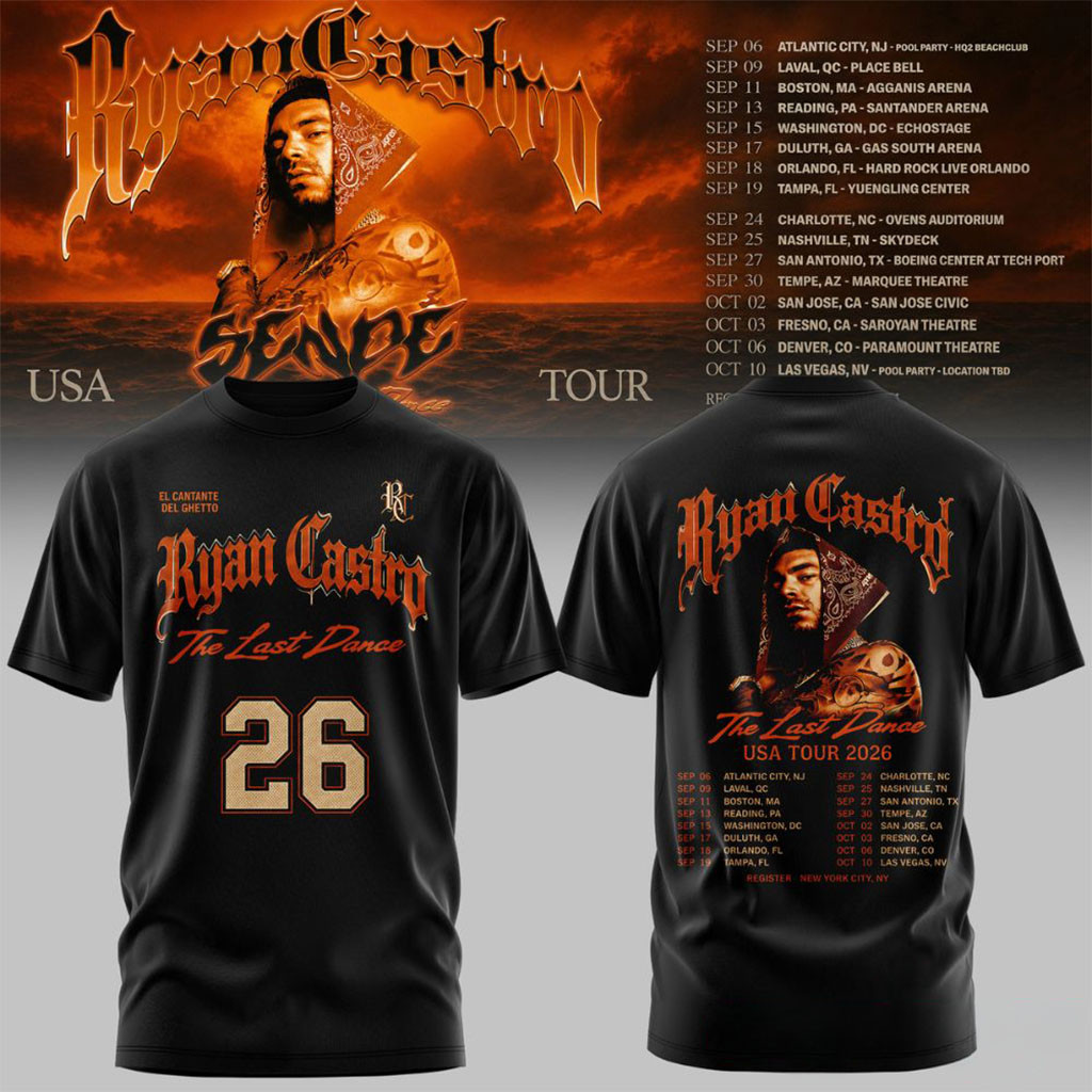 Ryan Castro Merch Sende The Last Dance USA Tour 2026 T-Shirt Gifts For Rapper