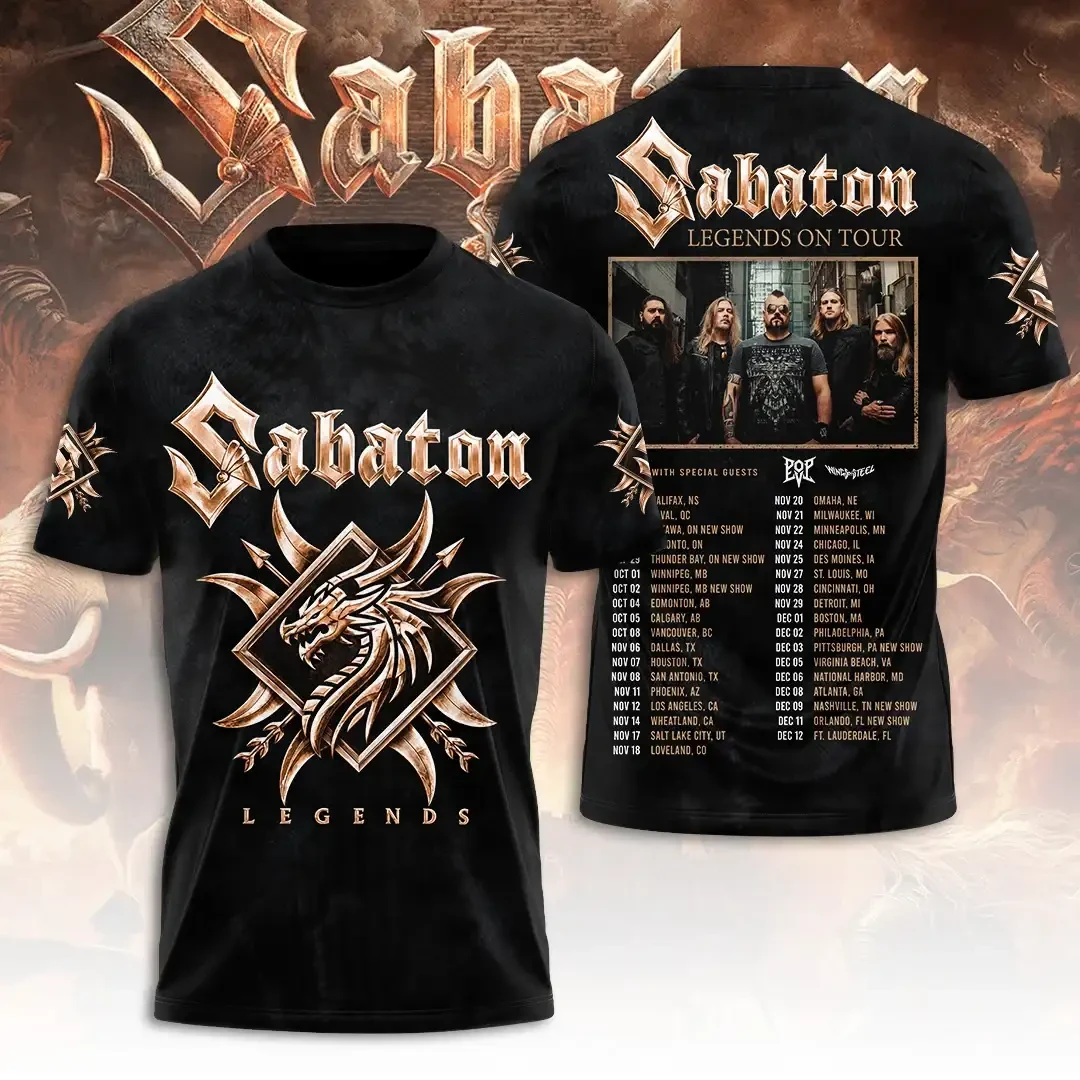 Sabaton Legends On Tour 2026 T-Shirt Sabaton Band Merch Best Gifts For Music Lovers Sabaton Legends On Tour 2026 T-Shirt Sabaton Band Merch Best Gifts For Music Lovers